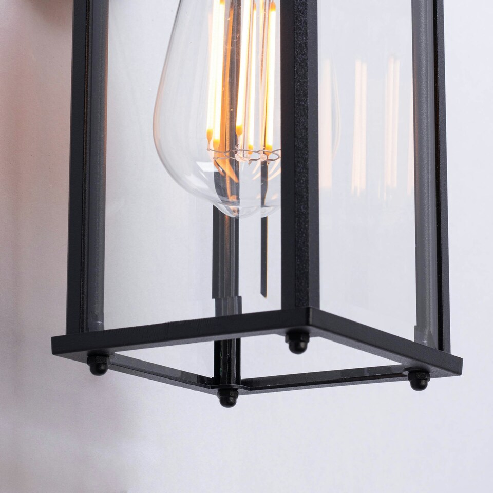 image 1 of BHS Lille Outdoor Wall Light, Black