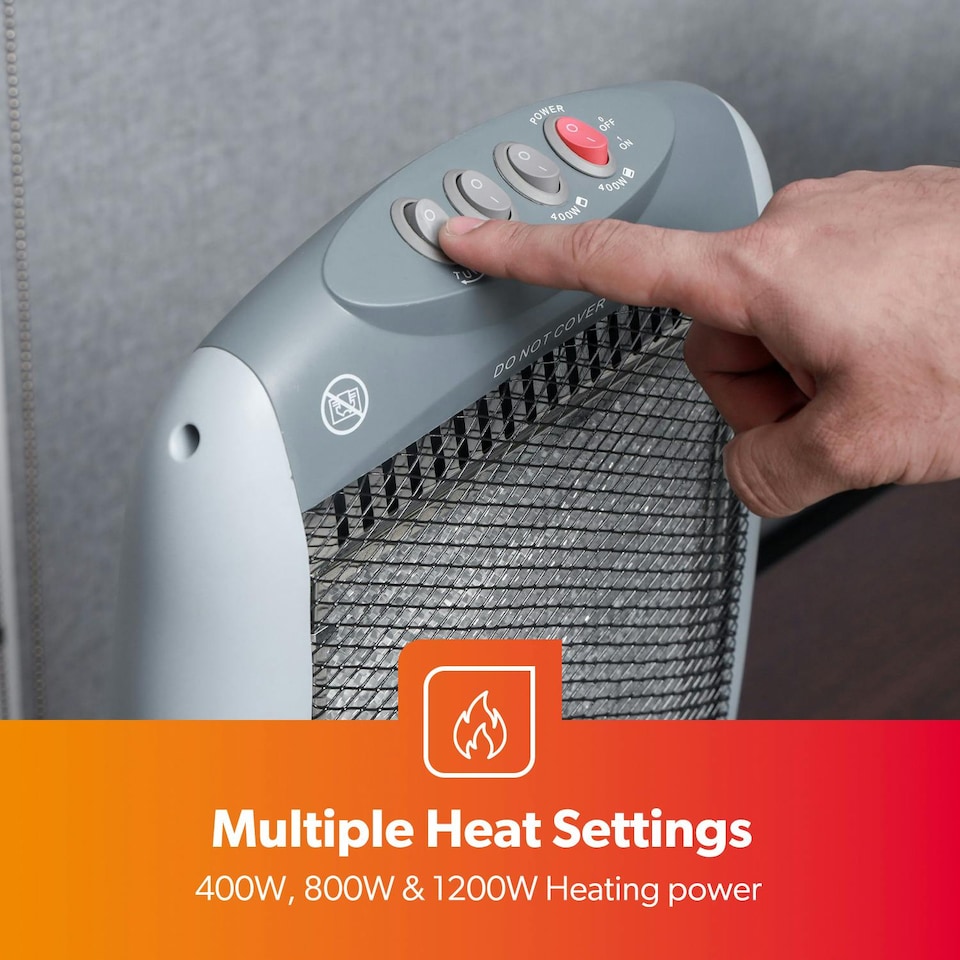 image 1 of GEEPAS 1200W Halogen Heater, Grey