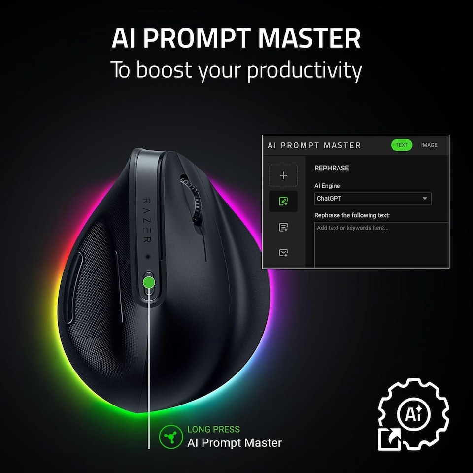 image 1 of Razer Pro Click V2 Vertical Ed. Wireless Gaming Mouse