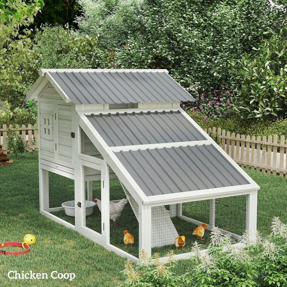 image 1 of Outsunny Pack of 12 Metal Roofing Sheets for Greenhouse, Light Grey Grey