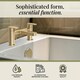 image 3 of Cascade Round Deck Mounted Bath Filler Tap - Brushed Brass | Copper | Brushed Brass | 1