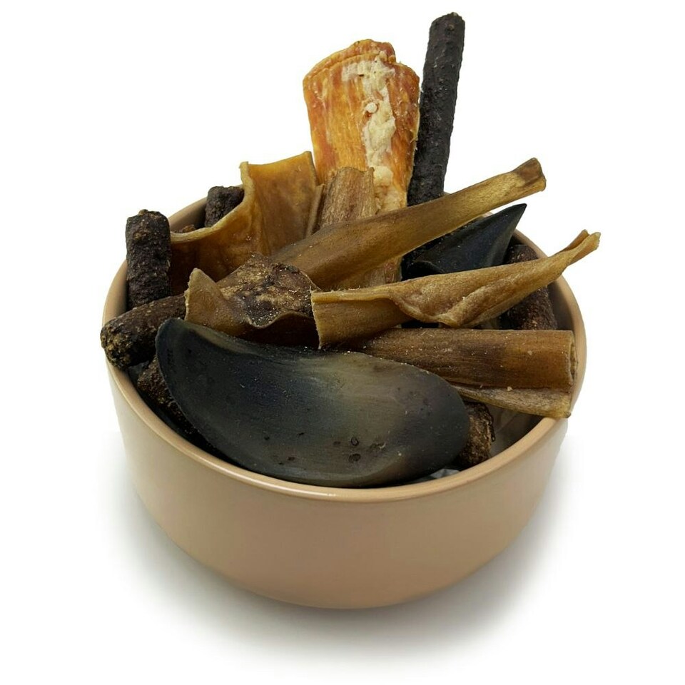 image 1 of HugglePets Assorted Natural Beef Dog Treat Box (40 pcs)