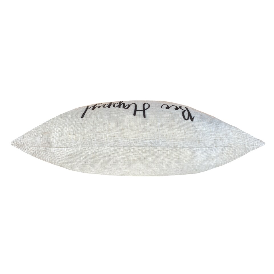 image 1 of Evans Lichfield Bee Happy Printed Cushion, White, 43 x 43cm