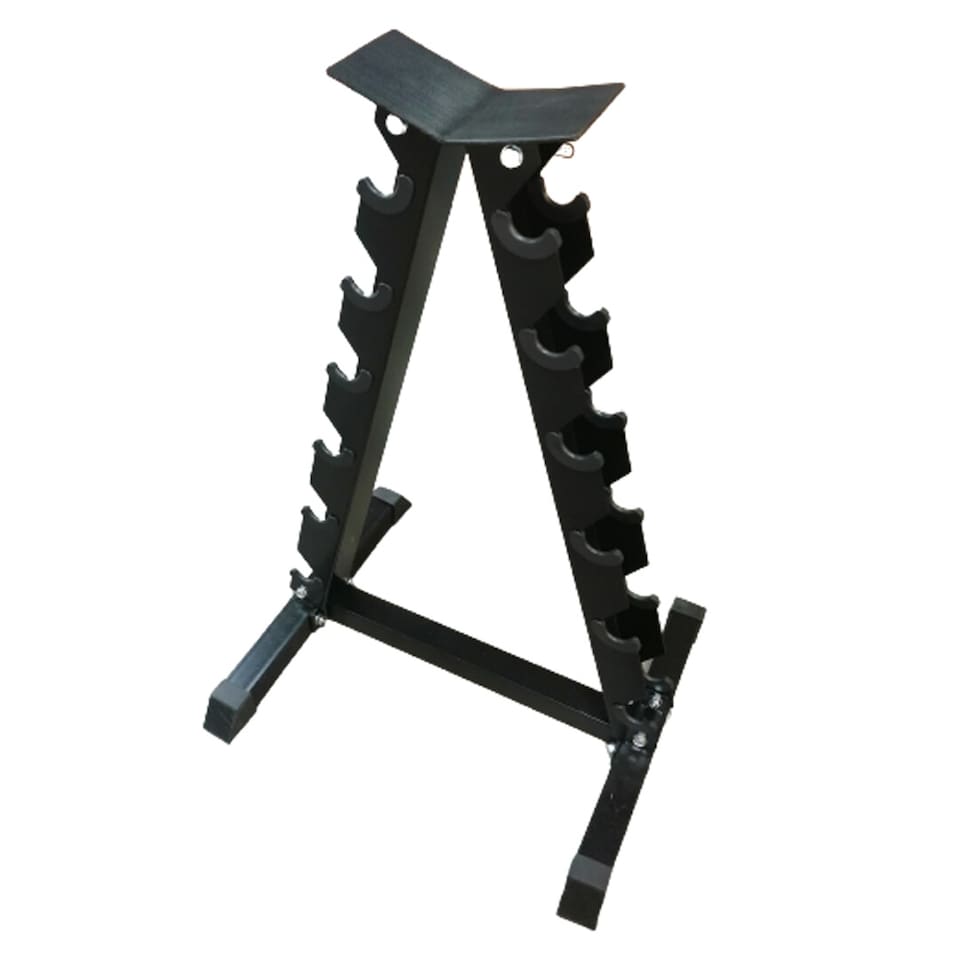 image 1 of 6-Pair Hex Dumbbell Storage Rack Stand