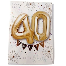 Sensations 40 Today Foil Balloon - Gold - One Size
