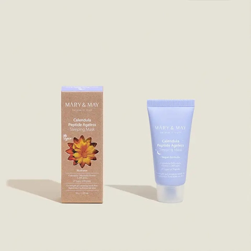 image 1 of MARY & MAY Calendula Peptide Ageless Sleeping Mask 30g (Travel Size)