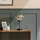 image 3 of ValueLights Hudson Matte Black Table Lamp with Black Tortoise Shell Drum Shade