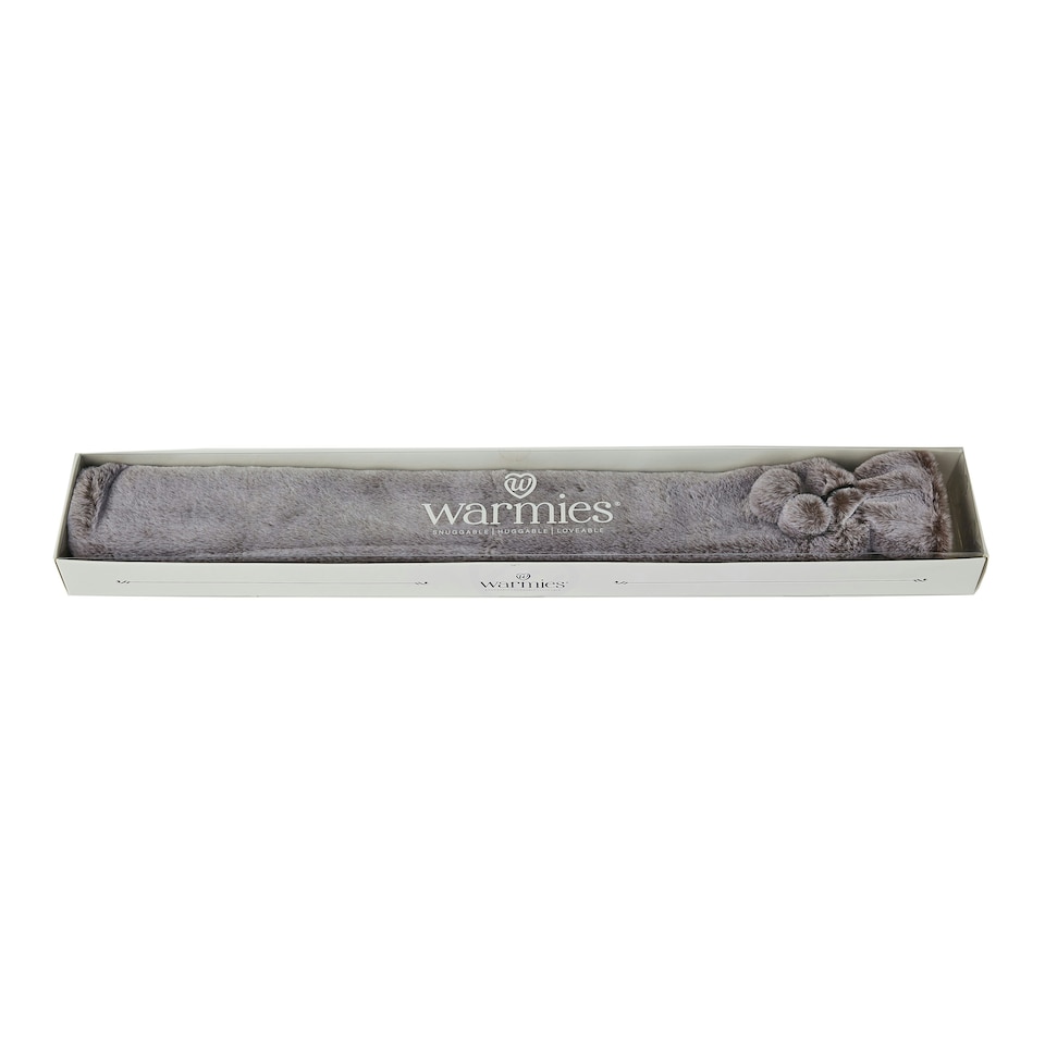image 1 of Warmies Extra Long Hot Water Bottle Marshmallow Grey
