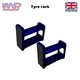 image 6 of Slot Car Scenery Track Side Tyre Wheel Rack Black with Logos 1:32 WASP