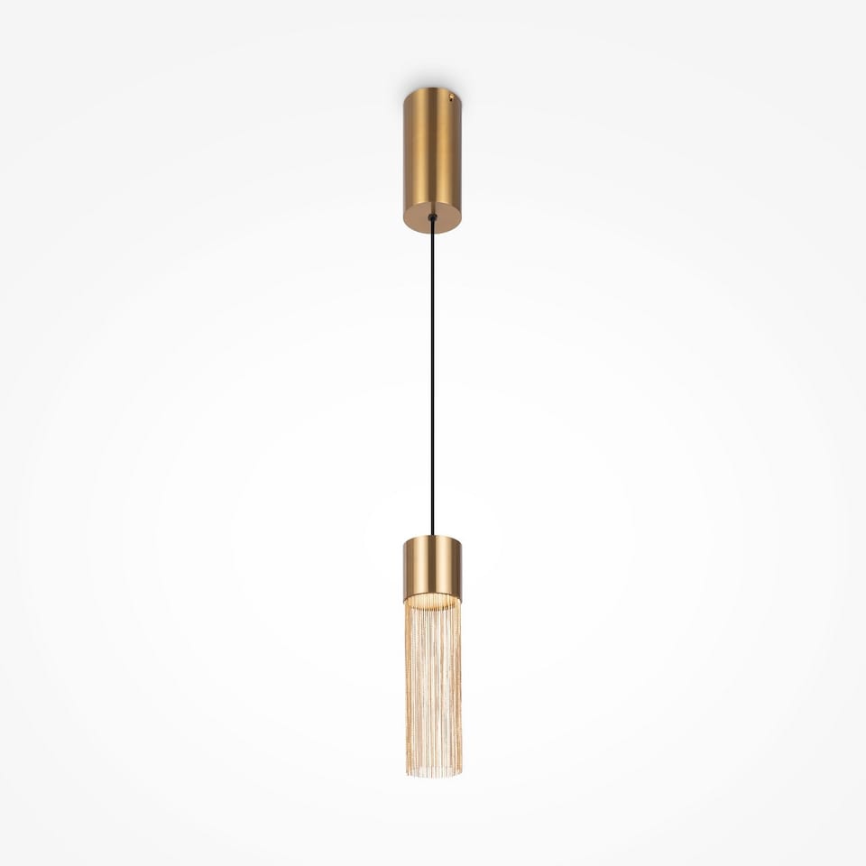 image 1 of Imaginary Modern Slim Pendant Ceiling Light Gold 3000K 100lm