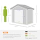 image 5 of Outsunny 6.5x3.5ft Metal Garden Shed for Garden and Outdoor Storage, Grey