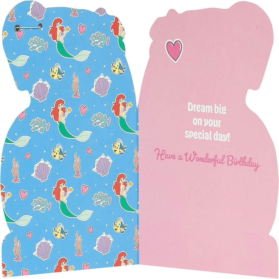 image 1 of Disney Ariel Design 6th Birthday Card with Badge