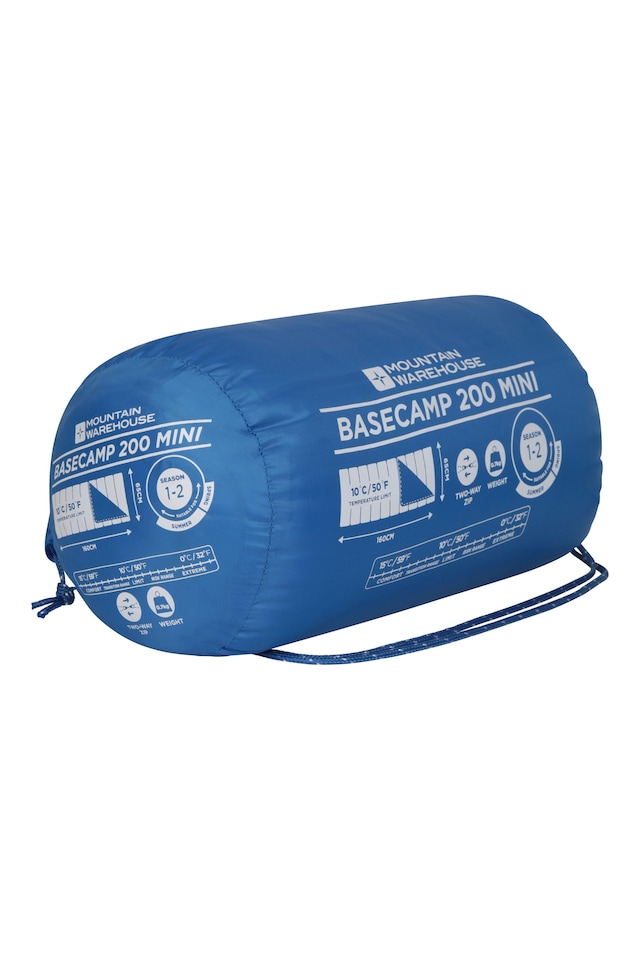 image 1 of Mountain Warehouse Basecamp 200 Kids Sleeping Bag Insulated 1-2 Season Camping Bed