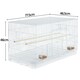 image 3 of Yaheetech 77.5 cm L x 46.5 cm W x 46 cm H Flight Cage w/ Slide-out Tray White