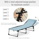 image 3 of Outsunny Folding Beach Chair Chaise Lounge 4 Adjustable Positions