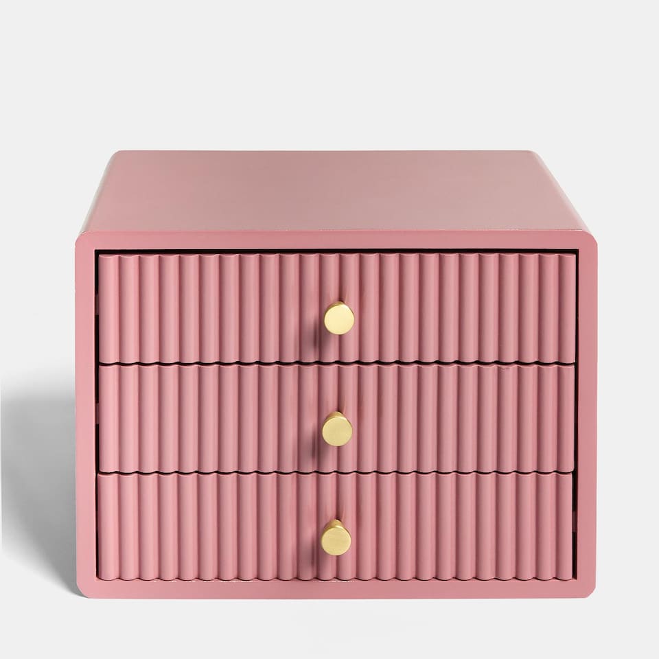 image 1 of OHS Ribbed Desktop Drawers Organiser Cabinet Storage