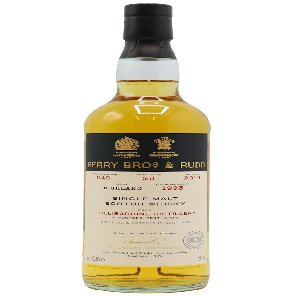 Tullibardine - Berry Bros & Rudd - Single Cask No. 940 1993 26 year old Whisky