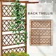 image 3 of Outsunny Wooden Trellis Planter, Raised Garden Bed for Climbing Plants, Natural