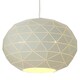image 4 of Interiors by Premier Large White Geometric Pendant Light, Modern Ceiling Light With White Steel Shade, Durable Decorative Lighting