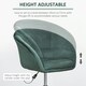 image 4 of HOMCOM Swivel Bar Stool Fabric Dining Chair Dressing Stool Tub Seat Green