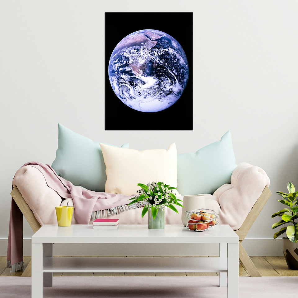 image 1 of NASA Space Apollo 17 Blue Marble Earth Photograph Large Wall Art Print 18x24 Inch | Multi