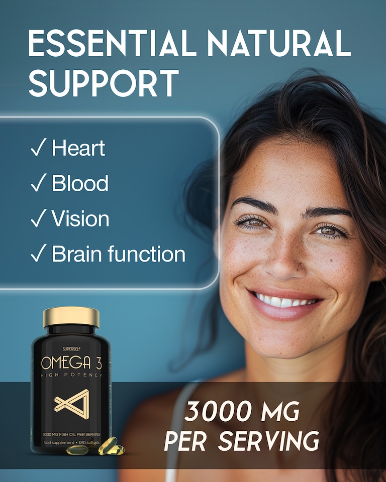 image 1 of SuperSelf Fish Oil Omega-3 3000mg 120 Softgels