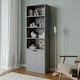 image 10 of 6-Tier Bookcase with 2-Doors Black | Unit Colour: Black