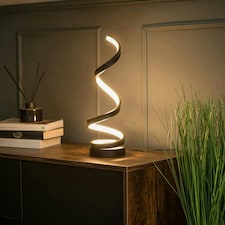 ValueLights Infinity Black Single Twist Integrated LED Table Lamp