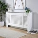 image 9 of Extending Radiator Cover Adjustable Wooden MDF Slatted Grill | White