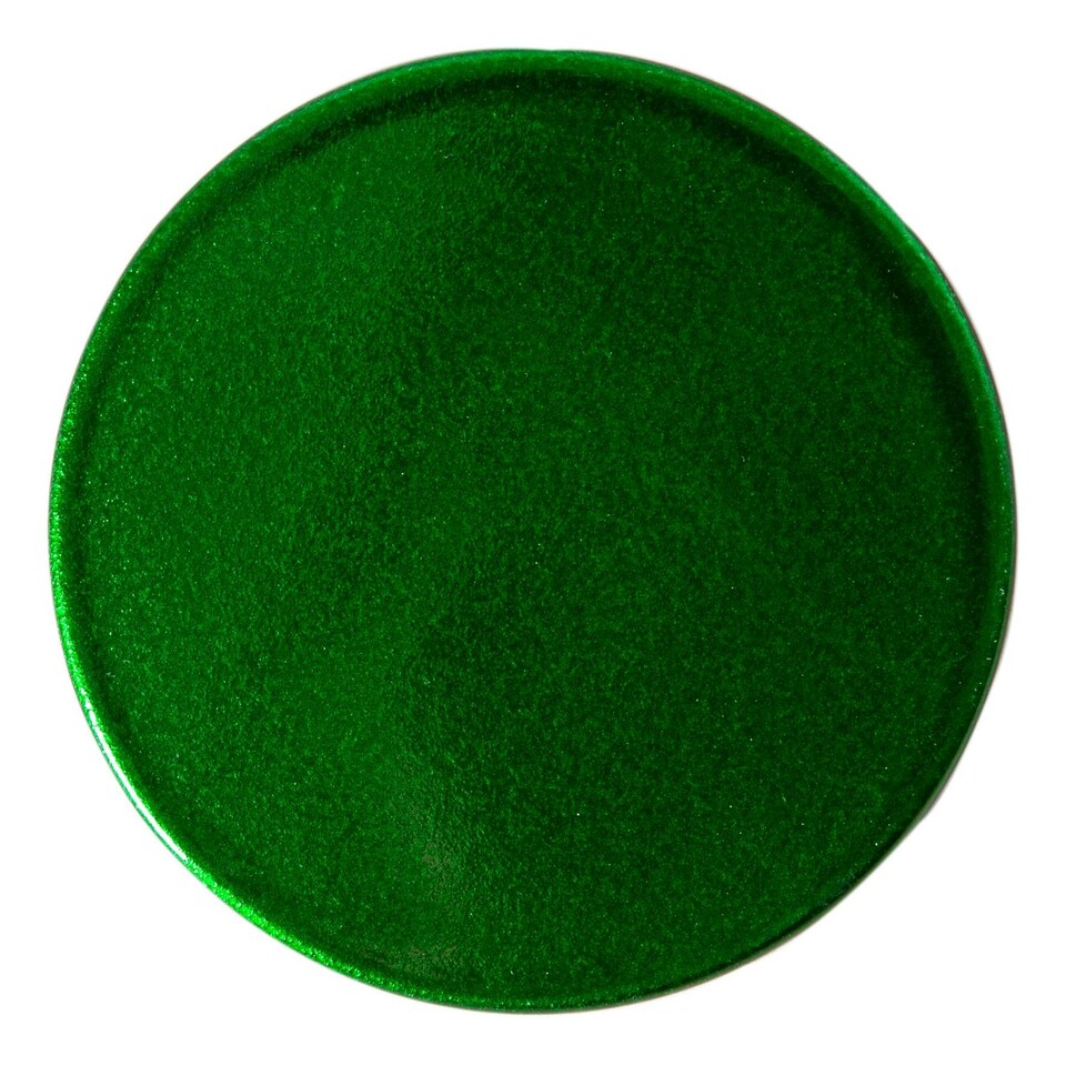 image 1 of Argon Tableware 12 Piece Metallic Charger Plates Set - Green