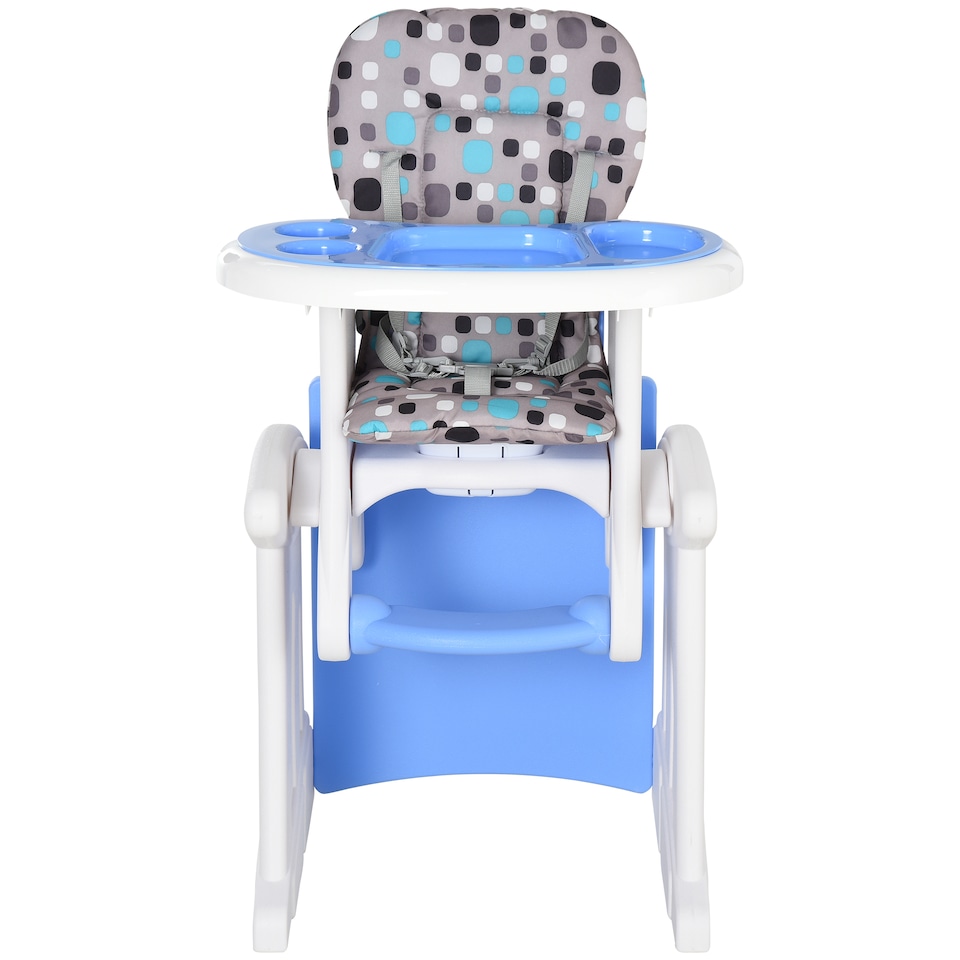 image 1 of HOMCOM 2-in-1 Convertible Baby High Chair Booster Seat w Removable Tray