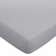image 3 of Bianca 180 Thread Count Egyptian Cotton Fitted Sheet | Silver | Silver Grey | Super King