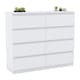 image 10 of Vida Designs Denver 8 Drawer Chest of Drawers Bedroom Storage, White