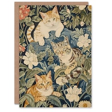 Kittens Flowers Animal Lover Him Her Birthday Card