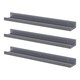 image 1 of Harbour Housewares 6x Floating Picture Ledge Wall Shelves - Grey - Photo Gallery Bookshelf Wall Shelves Floating Shelf 57cm