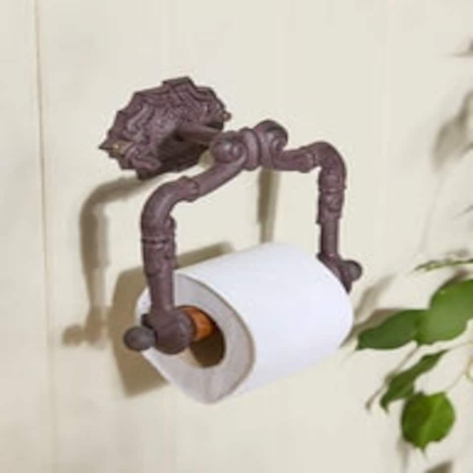 image 1 of Period Cast Iron Toilet Roll Holder