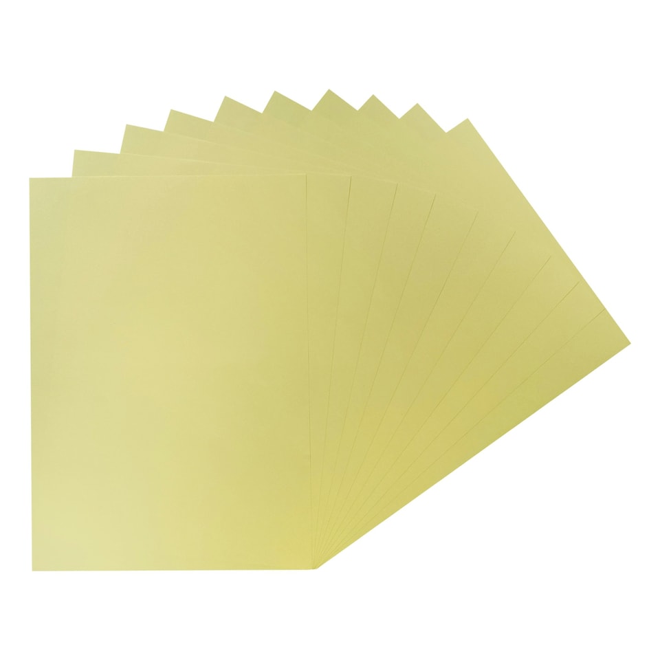 image 1 of Pack of 100 A4 Coloured Paper 75gsm Sheets | Yellow | Pastel Yellow | A4 | 1