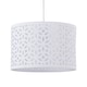 image 2 of First Choice Lighting Set of 2 White Laser Cut 33cm Pendant Lightshades White