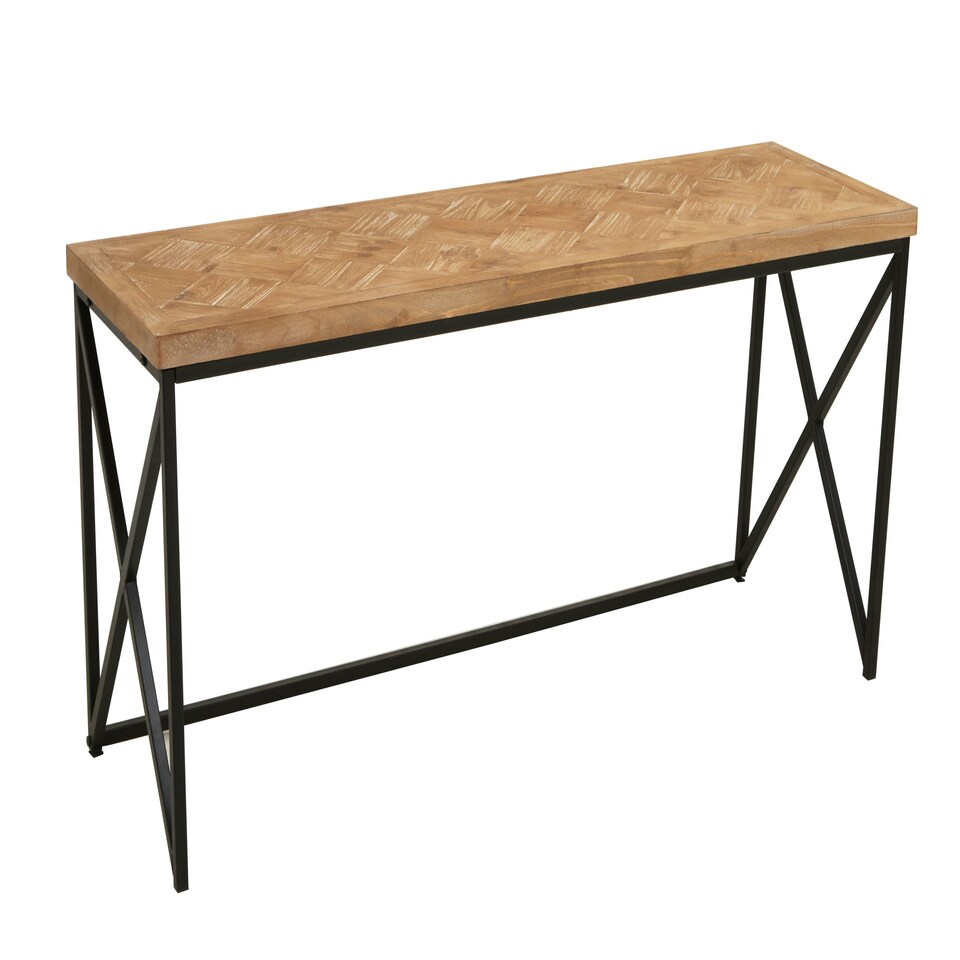 image 1 of Kickford Coffee Table With Black Iron Frame Black