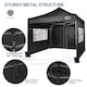 image 3 of Maximus 3 x 3m Heavy Duty Pop up Gazebo With Removable Sides | Black | Black