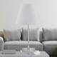 image 3 of Chrome Touch Operated Table Lamp with Ivory Off White Shade Chrome | Red