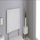 image 1 of White Plush Velvet 9 Panel Headboard White | 3FT Single 26"inch Headboard