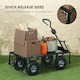 image 4 of Outsunny Garden Cart with Removable Liner, Quick-Release Sides