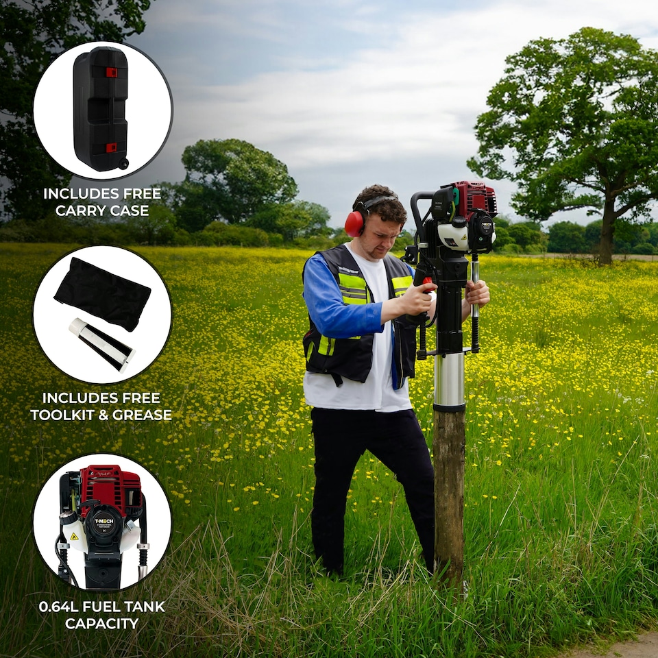 image 1 of T-Mech 4 Stroke Petrol Post Driver