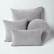 image 5 of Homescapes Light Grey Velvet Rectangular Cushion Cover - 30 x 50 cm Grey