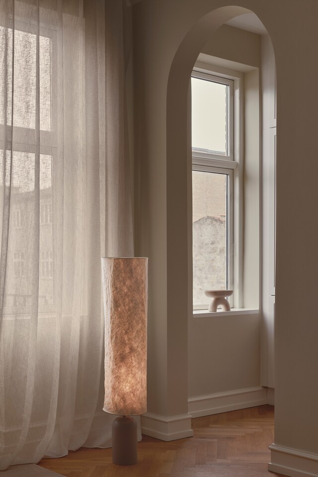 image 1 of Nordlux Talli Indoor Floor Lamp Brown Tyvek E27 Crinkled Fabric  - Mains Powered, IP20