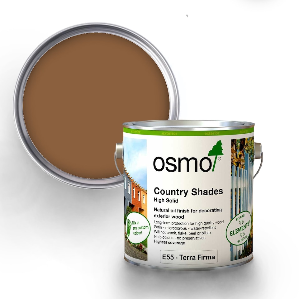 image 1 of Osmo Country Shades Opaque Natural Oil based Wood Finish for Exterior E55 Terra Firma 125ml Tester Pot