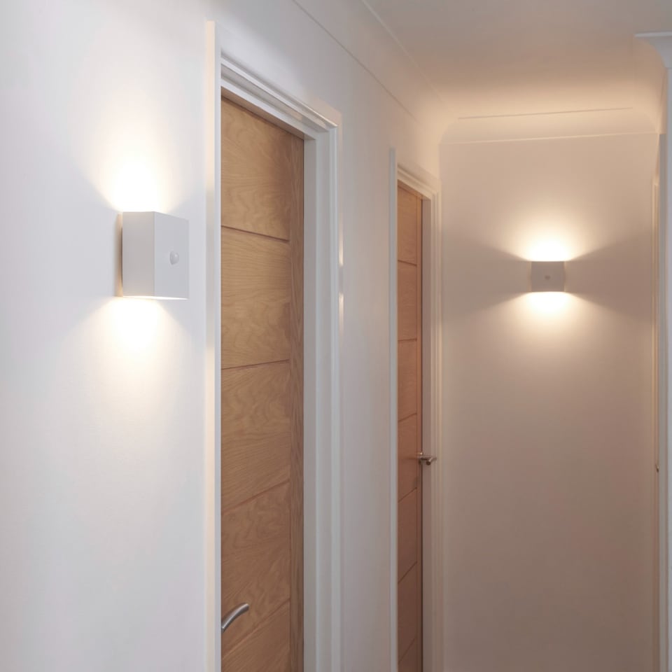 image 1 of Auraglow Rechargeable Motion Sensor Wall Light - EMBER | White