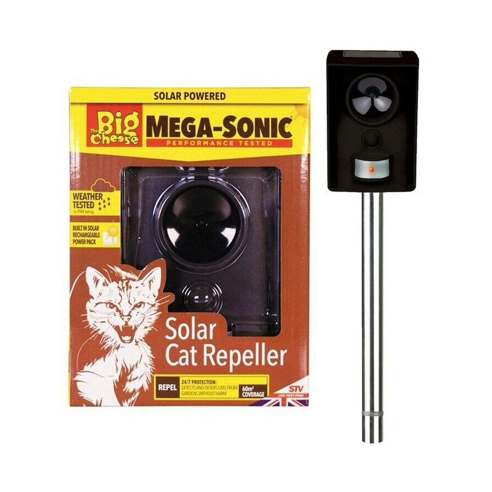 image 1 of The Big Cheese® Mega Sonic Solar Cat Repeller