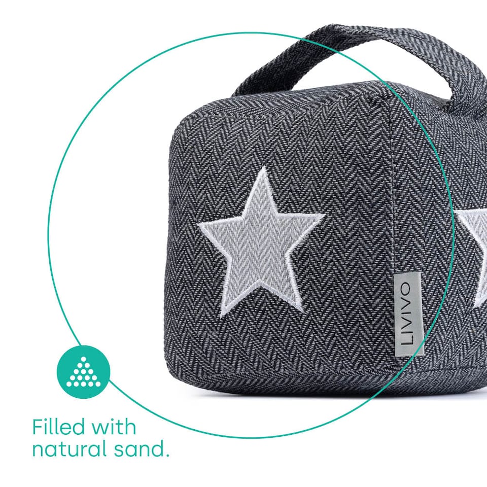 image 1 of Weighted Cube Door Stopper Star